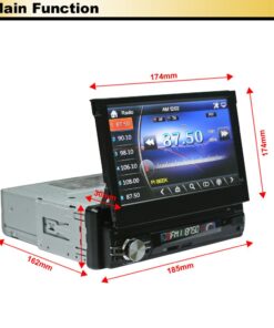 Lexxson 7Inches Single Din Touchscreen Wireless MP3/MP4/USB/SD AM/FM Car Stereo, 7 Inch Digital LCD Monitor BT and Wireless Remote Control CW0013 16 61K39 L3MIL