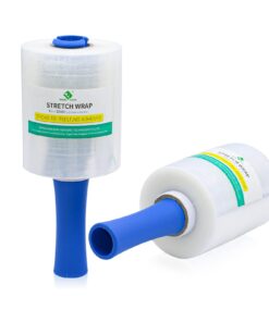 BOMEI PACK 2 Pack Stretch Wrap Film with Plastic Handle, 5" 1000ft 80 Gauge for Pallet Wrap, Clear Plastic Pallet Wrap for Packing, Moving, Self-Adhering Heavy Duty Shrink Film 20 61K3lyyoSdL