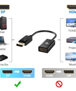 Rankie DisplayPort (DP) to HDMI Adapter, 4K Resolution Ready Converter with Audio (Black) Black 9 61K3tDiiRaL
