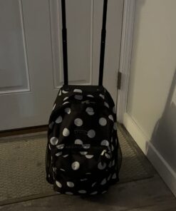 Rockland Double Handle Rolling Backpack, Black Dot, 17-Inch 39 61K6eUPLD1L