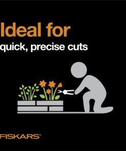 Fiskars Micro-Tip Pruning Snips - 6" Garden Shears with Sharp Precision-Ground Non-Stick Coated Stainless Steel Blade - Gardening Tool Scissors with SoftGrip Handle Pruning Snips (Non-Stick) 21 61K7VX1jdmL