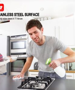 2 Burner Gas Cooktop, GASLAND Chef GH30SF 12 Inch Gas Hob, NG/LPG Convertible Natural Gas Propane Cooktops, Dual Burner Gas Stovetop with Thermocouple Protection, Stainless Steel 12 inch-stainlees 12 61K7Z XEOL