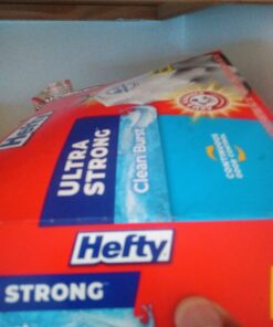 Hefty Ultra Strong Tall Kitchen Trash Bags, Clean Burst Scent, 13 Gallon, 80 Count 34 61KA7xfJbGL