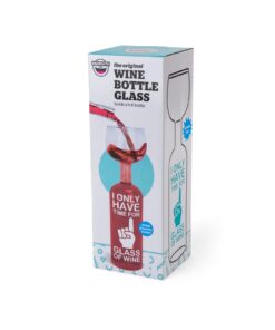 BigMouth Inc. Wine Bottle Glass - “I Only Have Time for 1 Glass of Wine”, Large Wine Glass, Holds an entire 750mL Bottle of Wine One Glass 11 61KFJwALvDL