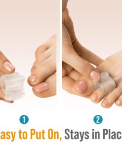 Toe Spacers for Men and Women – 4 Gel Toe Separators, Hammer Toe Straightener, Correct Toes, by 5 Stars United Big 4 Pack 29 61KHgkmN5L