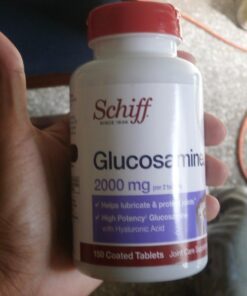 Schiff Glucosamine 2000mg (per serving) + Hyaluronic Acid Tablets (150 count in a bottle), Joint Care Supplement That Helps Support Joint Mobility & Flexibility, Supports The Structure Of Cartilage 25 61KHkBfBtL