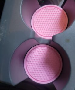 SINGARO Car Cup Coaster, 4PCS Universal Non-Slip Cup Holders Embedded in Ornaments Coaster, Car Interior Accessories, Pink 34 61KHwUDWRL