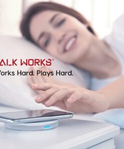 TALK WORKS 5W Wireless Charging Pad Compatible w/ iPhone 15/Pro/Max, 14/Plus/Pro/Max, 13/Mini/Pro/Max, 12,11,XR,XS,X,8, Samsung S23, S22, S21, S20, S10 - Qi Certified Fast Charger w/USB Adapter(White) 23 61KIIos5RML