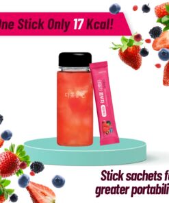 KAYFOOD Daily Kombucha Powder Tea 5g x 20 sticks (100g/3.52oz) with Bottle Sugar Free Diet Tea (SevenBerry Bottle Set) SevenBerry Bottle Set 8.45 Ounce (Pack of 20) 15 61KIbWjnviL