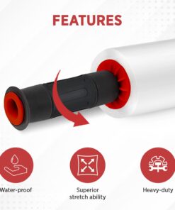 Stretch Wrap Roll with Handle 15” x 1000Ft – 80 Gauge – Heavy Duty Plastic Shrink wrap Roll with Rotating Handles for Pallet Wrap Film - Plastic Wrap for Moving Supplies - Shrink Wrap for Moving, 15 Inch 16 61KJILpNi2L
