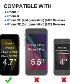 Anuck iPhone SE Case 2022/2020, iPhone 8 Case, iPhone 7 Case, Non-Slip Liquid Silicone Gel Rubber Bumper Phone Case Soft Microfiber Lining Hard Shockproof Protective Cases Cover 4.7", Black 25 61KKTYn49L