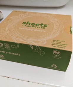 Sheets Laundry Club - As Seen On Shark Tank - Laundry Detergent - (Up to 100 Loads) 50 Laundry Sheets- Fresh Linen Scent - No Plastic Jug - New Liquid-Less Technology - Lightweight - Easy To Use - 50 Count (Pack of 1) 43 61KLTp9JIbL