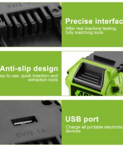 ANTRobut 6.5Ah Replacement Greenworks 40V Battery 29472 29462 for Greenworks 40V G-MAX 29252 20202 22262 25312 25322 20642 22272 27062 2901319 Smart USB 40V Lithium-Ion Battery 9 61KO9H9ZgL