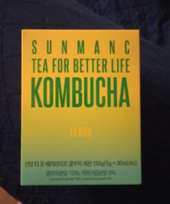 SUNMANC Kombucha 30 packets (5.4oz), Sparkling Probiotic Fermented Drink from South Korea, Gut Health and Immunity Support, Convenient Powdered Drink Mix, Tea Powder, Low Calories, Sugar 0g, Low Caffeine, No Refrigeration Required (Lemon) Lemon 28 61KOLMtftaL