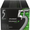 5 Gum Spearmint Rain Sugarfree Gum, 15 Piece (10 pack)