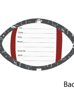 End Zone - Football - Shaped Fill-In Invitations - Baby Shower or Birthday Party Invitation Cards with Envelopes - Set of 12 8 61KQpu4nEHL