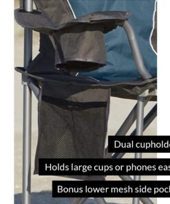 LivingXL 500-lb. Capacity Heavy-Duty Portable Chair Charcoal 500 lb 15 61KR74qCs7L