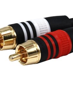 Monoprice 1.5ft Premium 2 RCA Plug/2 RCA Plug M/M 22AWG Cable - Black 15 61KTw JqE1L