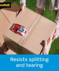 Scotch Heavy Duty Shipping Packing Tape, Clear, Holiday Shipping Supplies, 1.88 in. x 22.2 yd., 6 Tape Rolls with Dispensers 40 61KUnk2DYBL