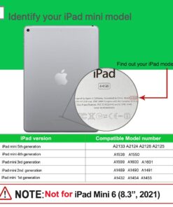 Alternative view of SUPLIK iPad Mini 5/4/3/2/1 Case for Kids, Durable Shockproof Protective Handle Bumper Stand Cover with 2*Screen Protectors for 7.9 inch Apple iPad Mini 5th/4th/3rd/2nd/1st Generation, Blue