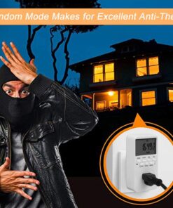 Outlet Timer, Digital Countdown Plug-in Timer Outlet, 7 Day Weekly Programmable 110V AC Power Outlet Timer, Energy-Saving Indoor Timer Plug 1 Pack 21 61KW2GtG0LL