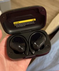 Bluetooth Headphones Wireless Earbuds 80hrs Playtime Wireless Charging Case Digital Display Sports Ear buds with Earhook Premium Deep Bass IPX7 Waterproof Over-Ear Earphones for TV Phone Laptop Black M 39 61KW8CrajoL