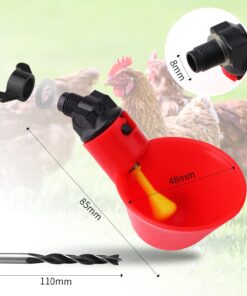 Alternative view of sansheng 24Pack Chicken Waterer Cups,Poultry Water Cups,Automatic Poultry Waterer for DIY Poultry Quail Duck Chicken Bird Drinker 24