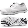 Aleader Women's Quick Drying Aqua Water Shoes 6 B/White/Gray 8 61KYeMEHmuL