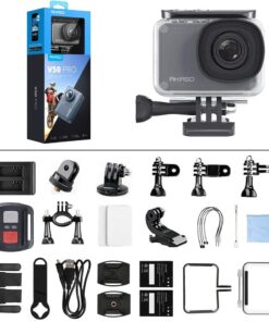 AKASO V50 Pro Native 4K30fps 20MP WiFi Action Camera with EIS Touch Screen 100 feet Waterproof Camera Web Camera Support External Mic Remote Control Sports Camera with Helmet Accessories Kit Gray 33 61KZO1wuPaL