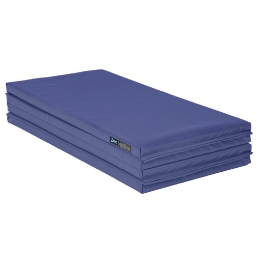 Z Athletic Folding Mat for Gymnastics and Tumbling, 4 Ft x 8 Ft x 2 In Blue