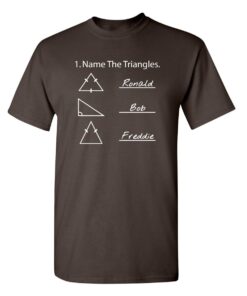 Name The Triangles Adult Humor Mens Graphic Novelty Sarcastic Funny T Shirt Small Brown