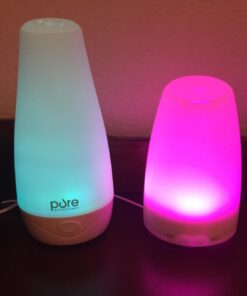 Pure Enrichment® PureSpa™ Essential Oil Diffuser - Compact Ultrasonic Aromatherapy Diffuser, Natural Air Deodorizer, 100ml Water Tank, and Optional Mood Light - Lasts Up to 7 Hours with Auto Shut-Off 30 61KcT 5CcUL