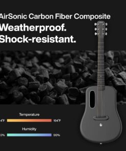 LAVA ME 3 Carbon Fiber Guitar Acoustic Electric Smart Guitar with Tuner, Recording and Beat Functions, Multiple Performance Effects, Beginners, Adults, Right Travel Guitar(38inch Space Grey Ideal Bag) 38 inch + Ideal Bag 10 61KcYYHznuL
