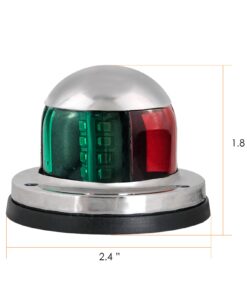 Alternative view of Acelane Boat LED Navigation Lights, Marine Red and Green Sidelights Sailing Signal Lights Bow Lights Stainless Steel 12V IP65 Waterproof for Boating Fishing Yacht, Pontoons, Chandlery Boat, Skeeter Boat Light 02