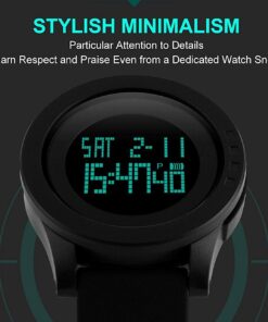 LYMFHCH Men's Digital Sports Watch LED Screen Large Face Electronics Military Watches for Men Waterproof Alarm Stopwatch Back Light Outdoor Army Watch 40 61Kf7tZh SL