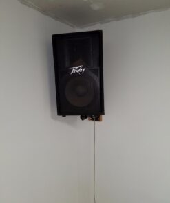 Pyle 90°-30° Angle, Tilt, Rotation Solid-Steel Pin Serves as Safety-Stop Mount Speaker Bracket Stands-Dual Universal Adjustable w/ 12.5'' Distance from Wall (PSTNDW15) 32 61KfeS18TKL