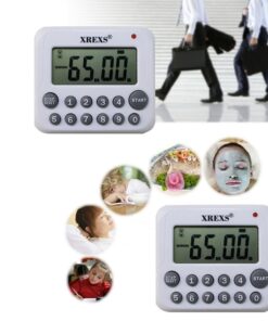 XREXS Digital Kitchen Timer Magnetic Countdown Up Cooking Timer Clock with Magnet Back and Clip, Loud Alarm, Large Display Minutes and Seconds Directly Input-White (2 Battery Included) (DC-12) Old Version 20 61Kgp gsReL