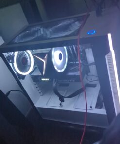 Skytech Gaming Archangel Gaming Computer PC Desktop – Ryzen 5 5600X 3.7GHz, RTX 3060 TI 8G, 1TB NVMe SSD, 16GB DDR4 3200MHz, RGB Fans, Windows 10 Home 64-bit, 802.11AC Wi-Fi, White 5600X | 3060 TI 27 61KhY3V84XL