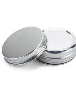 Tosnail 24 Pack 2 oz. Aluminum Round Lip Balm Tin Containers with Screw Thread Lid - Great for Spices, Candies, Tea or Gift Giving 23 61Khq0gMleL