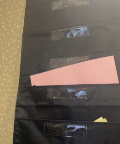 Organization Pocket Chart, Wall File Organizer Folder with 5 File Pockets, 5 Dry-Erase Name Cards Plus 2 Over Door Hooks, 14 X 28 inch 5 Pockets(14” x 28”) Nylon Pockets 14 61KjHBCo61L