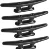 MIZUGIWA Nylon Boat Cleats Dock Cleats Black 4 Inch 6 Inch 8 Inch Boat Ties,Kayak Rope Tie Cleat,Rope Cleat,Kayak Cleat for Boat Docks,Kayaks,Marine,Nautical Decor,Pack of 4 4 INCH - 4PCS