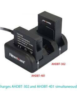 Newmowa AHDBT-302 1300mAh Replacement Battery (2-Pack) and Rapid 3-Channel Charger for GoPro Hero 3, GoPro Hero 3+, AHDBT-301, AHDBT-302 24 61KkUgS1qsL