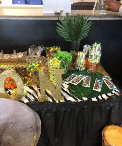 Beistle Zebra Print Tablecover, 54” x 108” – Plastic Table Cloth, Animal Print Tablecloth, Animal Safari Theme Decorations, Safari Table Cloth, Rectangular Table Cover, Zebra Stripe Decorations 20 61KlbWm6ZOL