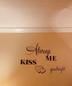 Wall Stickers,Ikevan Always Kiss Me Goodnight Wall Sticker PVC Decal Home Bedroom Living Room TV Setting Wall Sticker Romance Home Decoration 57x42cm 28 61KnBXDGL