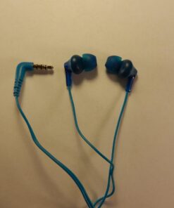 Panasonic ErgoFit Wired Earbuds, In-Ear Headphones with Microphone and Call Controller, Ergonomic Custom-Fit Earpieces (S/M/L), 3.5mm Jack for Phones and Laptops - RP-TCM125-A (Blue) Blue With Mic 36 61KnHHnxIL