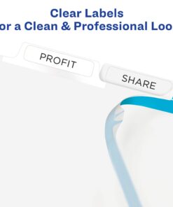 Avery 5 Tab Extra-Wide Dividers for 3 Ring Binder, Perfect for Use with Sheet Protectors, Easy Print & Apply Clear Label Strip, Index Maker Customizable White Tabs, 5 Sets (11440) One Size 12 61KngPJTpIL 1