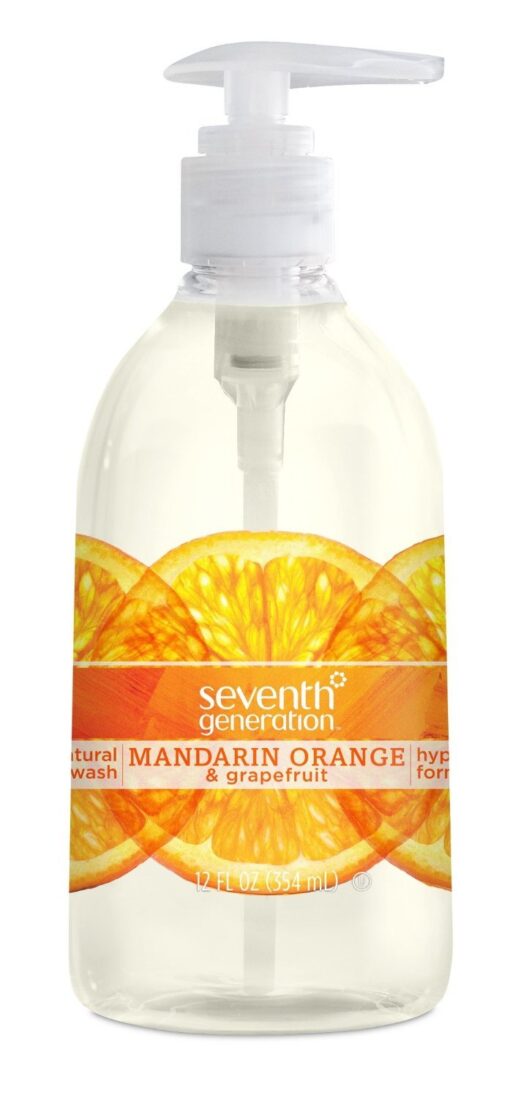 Seventh Generation Hand Wash, Mandarin Orange and Grapefruit, 12 Ounce (Pack of 6) Mandarin Orange & Grapefruit 12 Ounce (Pack of 6)