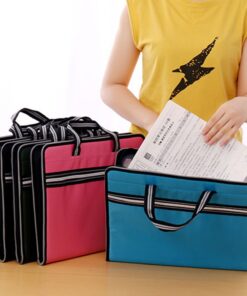 Portable 13 Pockets Expandable File Folders Canvas A4 Size Assorted Label Colors Business Accordion Document File Paperwork Organizer Storage, Zipper Closure Handles Black 16 61KoRcVdaqL 1