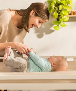 Naturepedic Organic Contoured Changing Pad - Easy to Clean, Lightweight & Portable - Comfort 2-Sided Waterproof Baby Diaper Changing Pad for Dresser or Changing Table - 16" x 31" 8 61Kpa8ZFWL