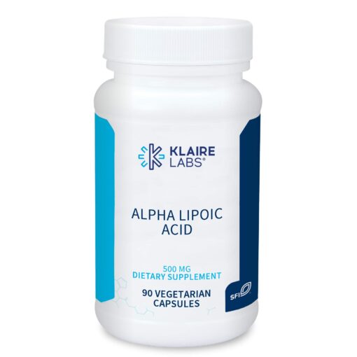 Klaire Labs Alpha-Lipoic Acid 500mg - ALA Supplement - Antioxidant, Cardiovascular, Liver & Detox Support - Soy-Free, Yeast-Free, Hypoallergenic (90 Capsules)